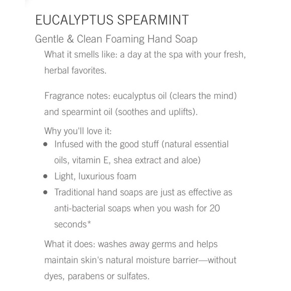 2/$16 NEW Bath & Body Works Hand Soap Gentle Foaming EUCALYPTUS SPEARMINT 8.75oz - Picture 2 of 13